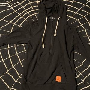 Black half zip up hoodie